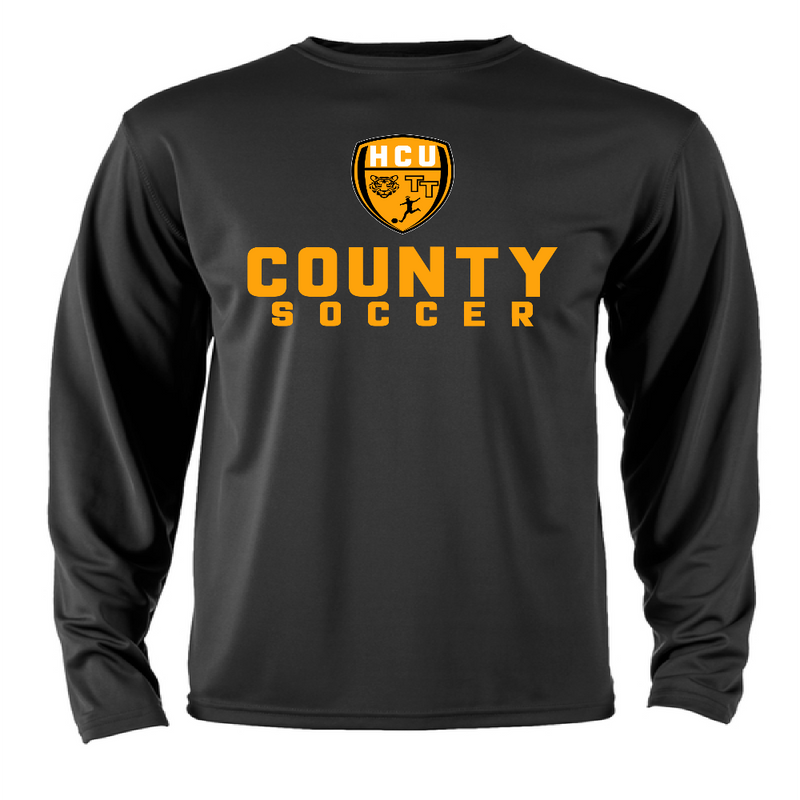 HCU COUNTY SOCCER Dri-Fit Long Sleeve Training Shirt - Black