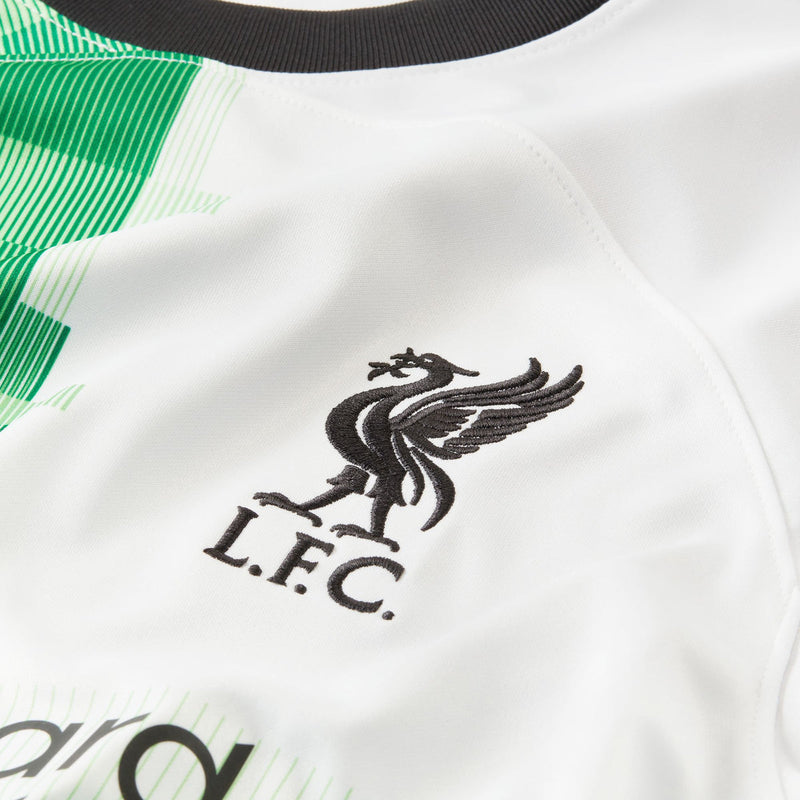 Liverpool F.C. 2023/24 Stadium Away - White/Green Spark/Black