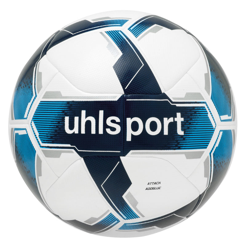 Uhlsport Attack Addglue Soccer Ball - White/Navy/Blue