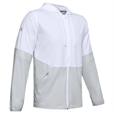 Men's UA Squad Woven Jacket - White/Grey