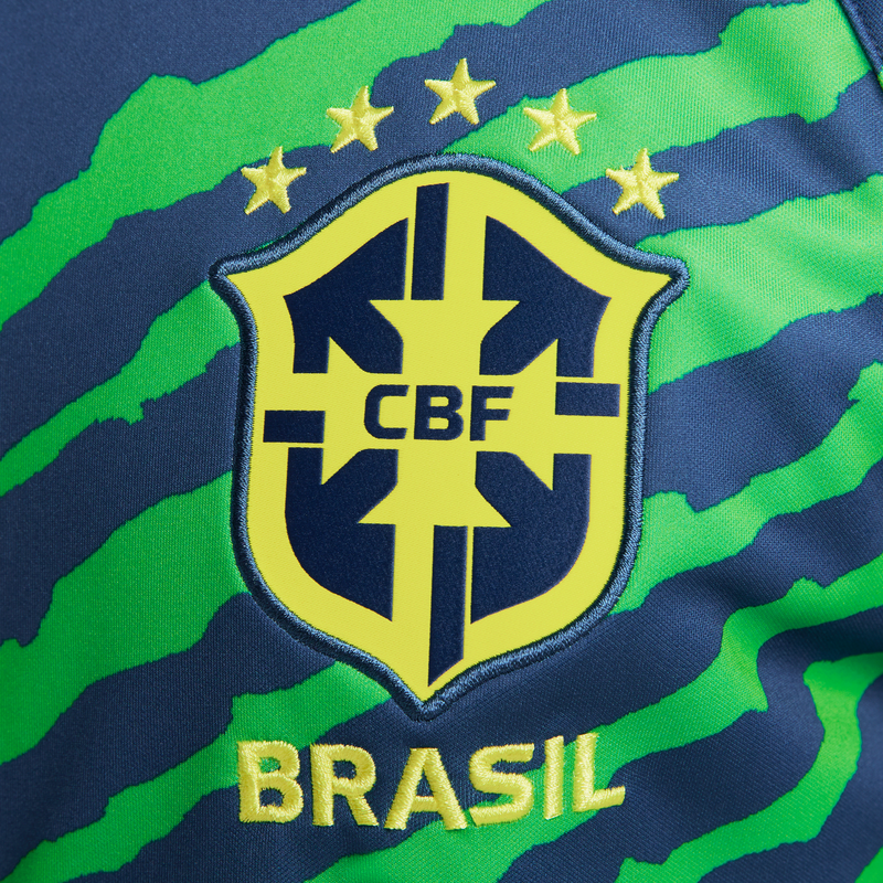 Brazil Academy Pro Full-Zip Knit Football Jacket - Coastal Blue/Light Green