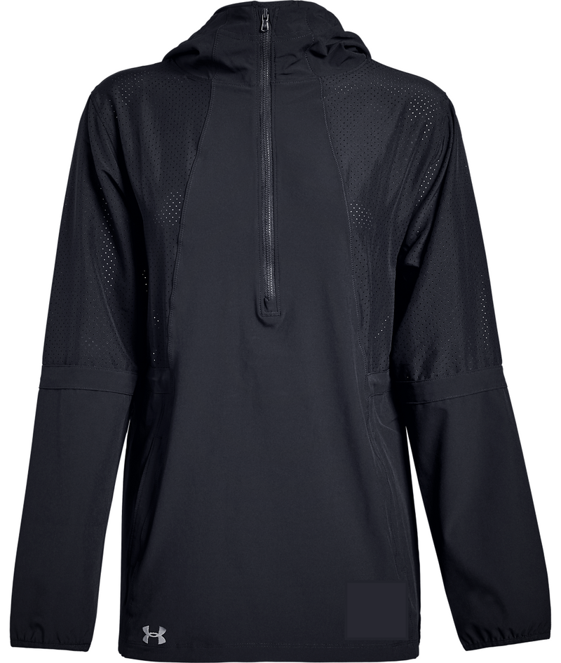 Squad Woven 1/2 Zip Hooded Women's Jacket - Black