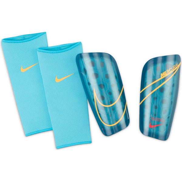 Mercurial Lite Shin Guard Light Blue Yellow