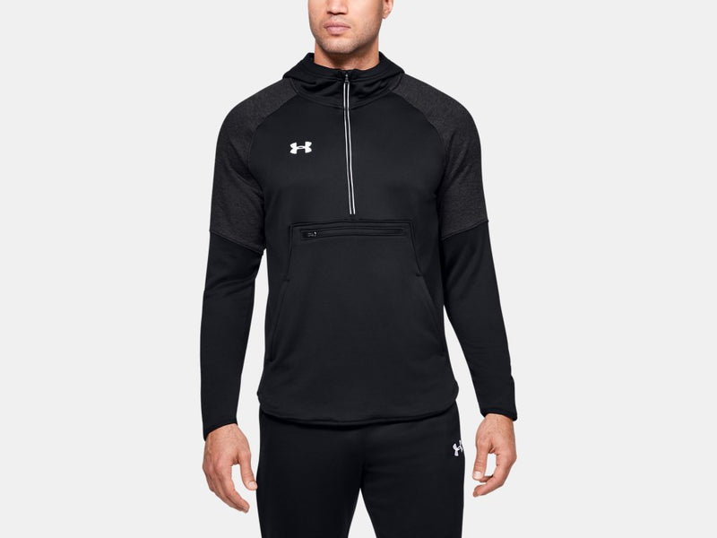 Men's UA Qualifier Fleece Anorak - Black