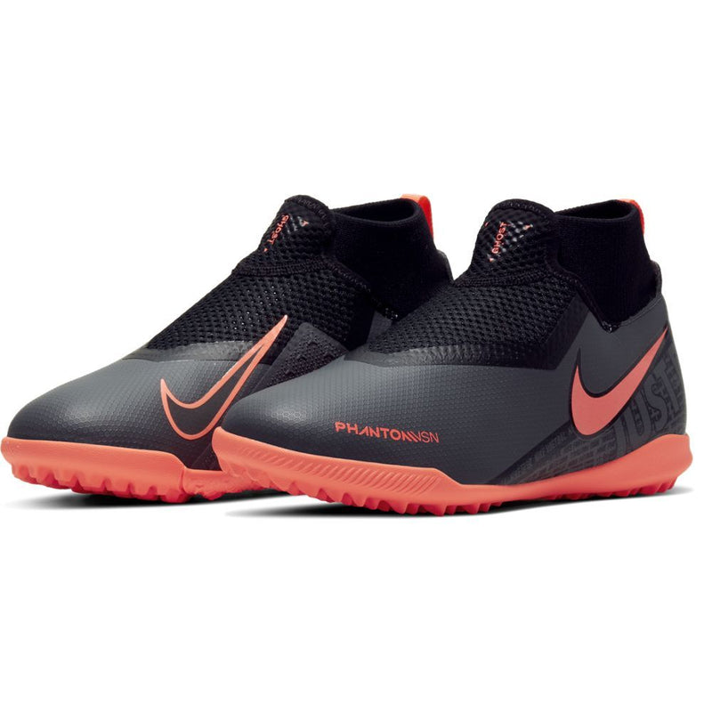 Jr. Phantom VSN Academy DF TF - Dark Grey/Bright Mango/Black