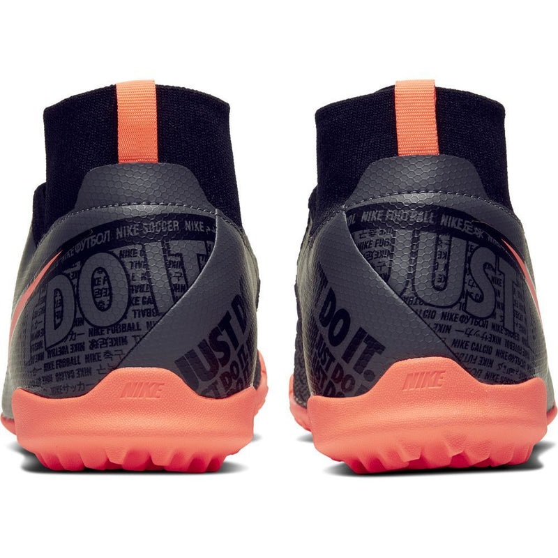 Jr. Phantom VSN Academy DF TF - Dark Grey/Bright Mango/Black