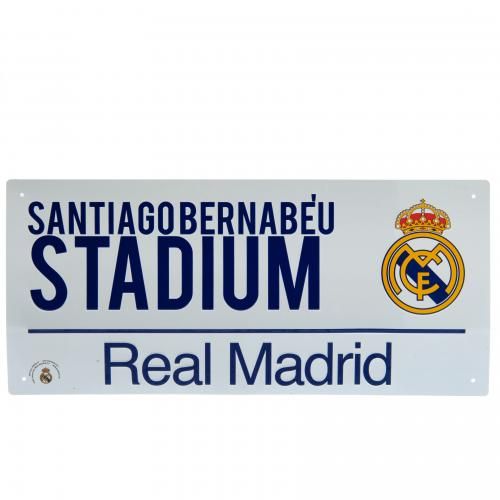Real Madrid Street Sign - White