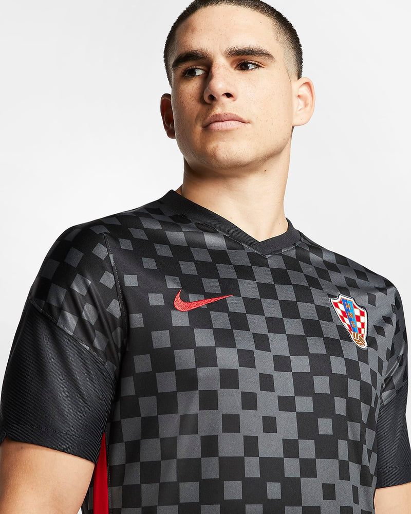 Croatia Away SS Jersey - Anthracite/Black/University Red