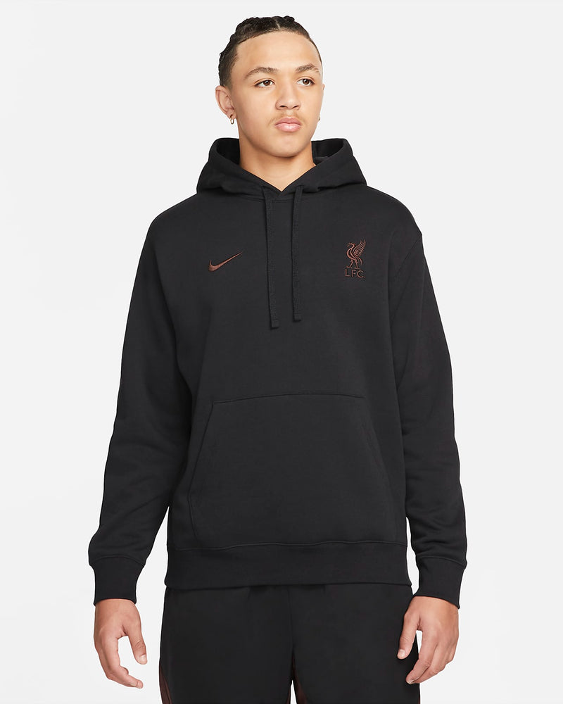 Liverpool F.C. Fleece Pullover Hoodie- Black/Mystic Stone