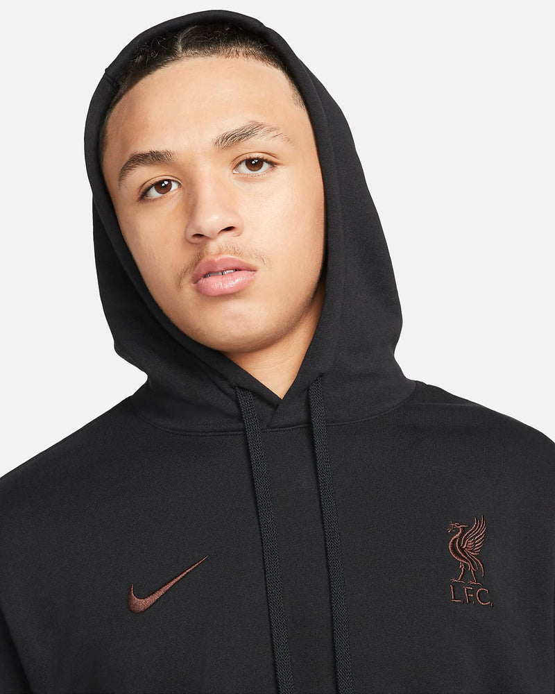 Liverpool F.C. Fleece Pullover Hoodie- Black/Mystic Stone