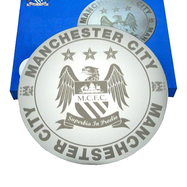 Manchester City Club Etched Mirror - 16"x16"